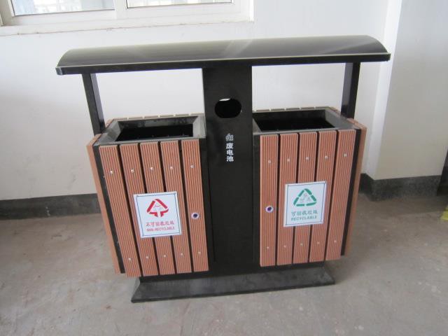Medžio plastiko kompozitas Park šiukšliadėžės